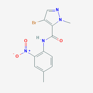 molecular formula C12H11BrN4O3 B213891 4-bromo-1-methyl-N-(4-methyl-2-nitrophenyl)-1H-pyrazole-5-carboxamide 