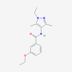 molecular formula C16H21N3O2 B213893 3-ethoxy-N-(1-ethyl-3,5-dimethyl-1H-pyrazol-4-yl)benzamide 