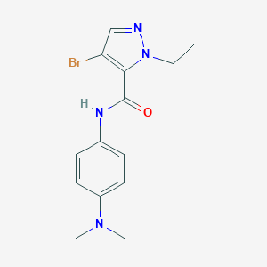 molecular formula C14H17BrN4O B213905 4-bromo-N-[4-(dimethylamino)phenyl]-1-ethyl-1H-pyrazole-5-carboxamide 