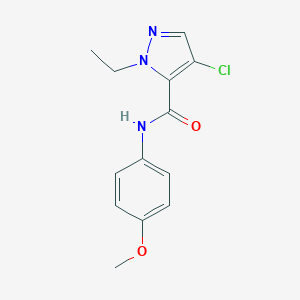 molecular formula C13H14ClN3O2 B213915 4-chloro-1-ethyl-N-(4-methoxyphenyl)-1H-pyrazole-5-carboxamide 