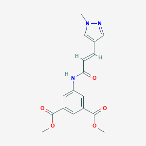 molecular formula C17H17N3O5 B213922 dimethyl 5-{[3-(1-methyl-1H-pyrazol-4-yl)acryloyl]amino}isophthalate 