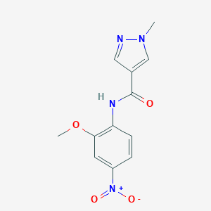 molecular formula C12H12N4O4 B213923 N-(2-methoxy-4-nitrophenyl)-1-methyl-1H-pyrazole-4-carboxamide 