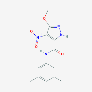 molecular formula C13H14N4O4 B213925 N-(3,5-dimethylphenyl)-3-methoxy-4-nitro-1H-pyrazole-5-carboxamide 