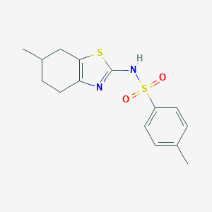molecular formula C15H18N2O2S2 B213926 4-methyl-N-(6-methyl-4,5,6,7-tetrahydro-1,3-benzothiazol-2-yl)benzenesulfonamide 