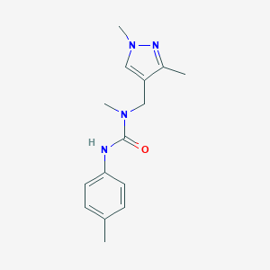molecular formula C15H20N4O B213927 N-[(1,3-dimethyl-1H-pyrazol-4-yl)methyl]-N-methyl-N'-(4-methylphenyl)urea 