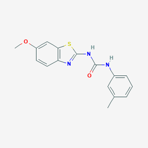 molecular formula C16H15N3O2S B213933 1-(6-Methoxy-1,3-benzothiazol-2-yl)-3-(3-methylphenyl)urea 
