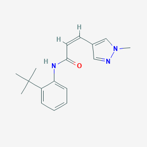molecular formula C17H21N3O B213937 N-(2-tert-butylphenyl)-3-(1-methyl-1H-pyrazol-4-yl)acrylamide 