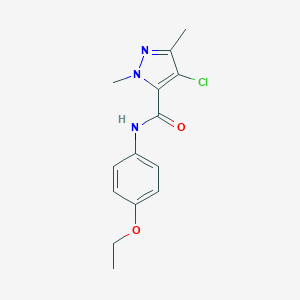 molecular formula C14H16ClN3O2 B213939 4-chloro-N-(4-ethoxyphenyl)-1,3-dimethyl-1H-pyrazole-5-carboxamide 