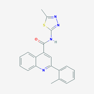 molecular formula C20H16N4OS B213941 2-(2-methylphenyl)-N-(5-methyl-1,3,4-thiadiazol-2-yl)quinoline-4-carboxamide 