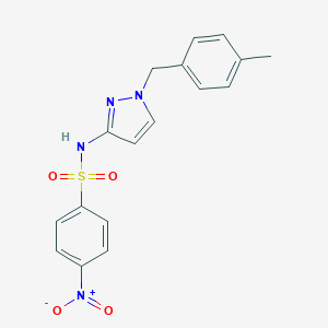 molecular formula C17H16N4O4S B213944 4-nitro-N-[1-(4-methylbenzyl)-1H-pyrazol-3-yl]benzenesulfonamide 