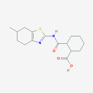 molecular formula C16H22N2O3S B213946 2-[(6-Methyl-4,5,6,7-tetrahydro-1,3-benzothiazol-2-yl)carbamoyl]cyclohexanecarboxylic acid 