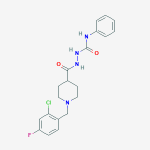 molecular formula C20H22ClFN4O2 B213948 2-{[1-(2-chloro-4-fluorobenzyl)-4-piperidinyl]carbonyl}-N-phenylhydrazinecarboxamide 