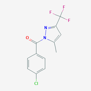 molecular formula C12H8ClF3N2O B213950 1-(4-chlorobenzoyl)-5-methyl-3-(trifluoromethyl)-1H-pyrazole 