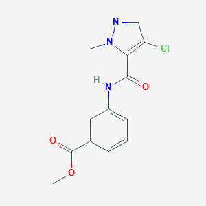 molecular formula C13H12ClN3O3 B213952 methyl 3-{[(4-chloro-1-methyl-1H-pyrazol-5-yl)carbonyl]amino}benzoate 