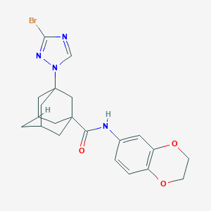 molecular formula C21H23BrN4O3 B213961 3-(3-bromo-1H-1,2,4-triazol-1-yl)-N-(2,3-dihydro-1,4-benzodioxin-6-yl)-1-adamantanecarboxamide 