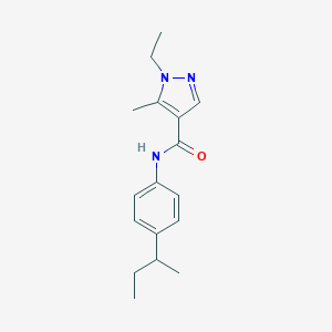 molecular formula C17H23N3O B213962 N-(4-sec-butylphenyl)-1-ethyl-5-methyl-1H-pyrazole-4-carboxamide 