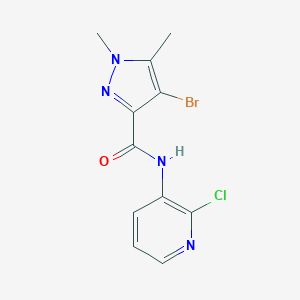 molecular formula C11H10BrClN4O B213963 4-bromo-N-(2-chloro-3-pyridinyl)-1,5-dimethyl-1H-pyrazole-3-carboxamide 