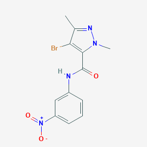 molecular formula C12H11BrN4O3 B213969 4-bromo-1,3-dimethyl-N-(3-nitrophenyl)-1H-pyrazole-5-carboxamide 