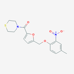 molecular formula C17H18N2O5S B213974 4-[5-({2-Nitro-4-methylphenoxy}methyl)-2-furoyl]thiomorpholine 