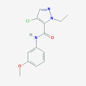 molecular formula C13H14ClN3O2 B213977 4-chloro-1-ethyl-N-(3-methoxyphenyl)-1H-pyrazole-5-carboxamide 