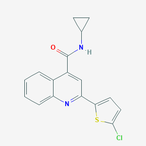 molecular formula C17H13ClN2OS B213981 2-(5-chlorothiophen-2-yl)-N-cyclopropylquinoline-4-carboxamide 