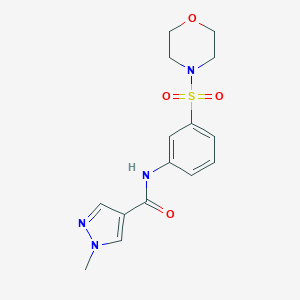 molecular formula C15H18N4O4S B213982 1-methyl-N-[3-(morpholin-4-ylsulfonyl)phenyl]-1H-pyrazole-4-carboxamide 