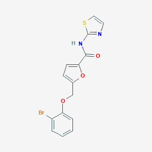 molecular formula C15H11BrN2O3S B213988 5-[(2-bromophenoxy)methyl]-N-1,3-thiazol-2-yl-2-furamide 