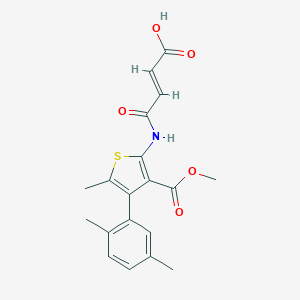 molecular formula C19H19NO5S B213989 4-{[4-(2,5-Dimethylphenyl)-3-(methoxycarbonyl)-5-methyl-2-thienyl]amino}-4-oxo-2-butenoic acid 