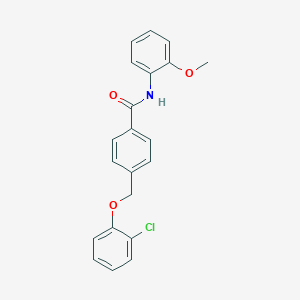 molecular formula C21H18ClNO3 B213992 4-[(2-chlorophenoxy)methyl]-N-(2-methoxyphenyl)benzamide 
