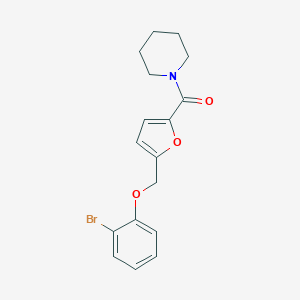 molecular formula C17H18BrNO3 B213995 {5-[(2-Bromophenoxy)methyl]furan-2-yl}(piperidin-1-yl)methanone 