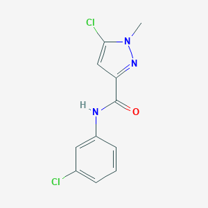 molecular formula C11H9Cl2N3O B214010 5-chloro-N-(3-chlorophenyl)-1-methyl-1H-pyrazole-3-carboxamide 