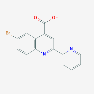 molecular formula C15H8BrN2O2- B214013 6-Bromo-2-pyridin-2-ylquinoline-4-carboxylate 
