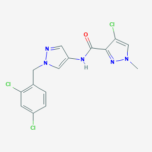 molecular formula C15H12Cl3N5O B214029 4-chloro-N-[1-(2,4-dichlorobenzyl)-1H-pyrazol-4-yl]-1-methyl-1H-pyrazole-3-carboxamide 