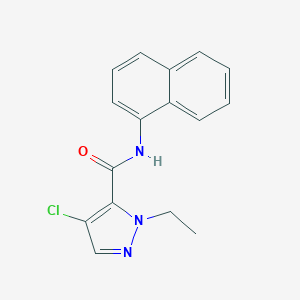 molecular formula C16H14ClN3O B214045 4-chloro-1-ethyl-N-(1-naphthyl)-1H-pyrazole-5-carboxamide 
