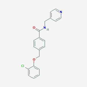 molecular formula C20H17ClN2O2 B214065 4-[(2-chlorophenoxy)methyl]-N-(pyridin-4-ylmethyl)benzamide 
