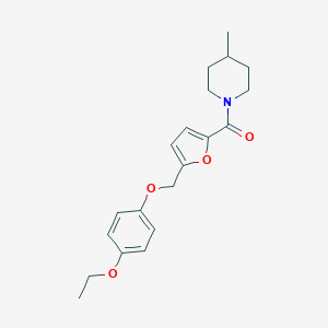 molecular formula C20H25NO4 B214075 1-{5-[(4-Ethoxyphenoxy)methyl]-2-furoyl}-4-methylpiperidine 