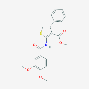 molecular formula C21H19NO5S B214076 Methyl 2-[(3,4-dimethoxybenzoyl)amino]-4-phenylthiophene-3-carboxylate 