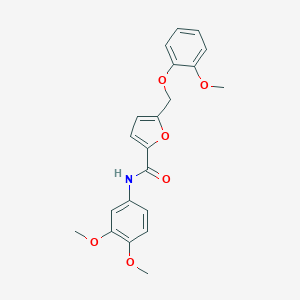 molecular formula C21H21NO6 B214077 N-(3,4-dimethoxyphenyl)-5-[(2-methoxyphenoxy)methyl]-2-furamide 
