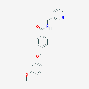 molecular formula C21H20N2O3 B214079 4-[(3-methoxyphenoxy)methyl]-N-(pyridin-3-ylmethyl)benzamide 