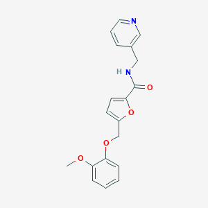 molecular formula C19H18N2O4 B214080 5-[(2-methoxyphenoxy)methyl]-N-(pyridin-3-ylmethyl)furan-2-carboxamide 