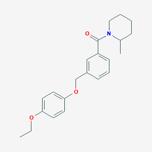 molecular formula C22H27NO3 B214085 1-{3-[(4-Ethoxyphenoxy)methyl]benzoyl}-2-methylpiperidine 