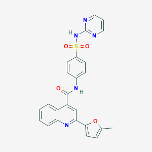 molecular formula C25H19N5O4S B214090 2-(5-methylfuran-2-yl)-N-[4-(pyrimidin-2-ylsulfamoyl)phenyl]quinoline-4-carboxamide 