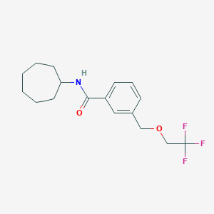 molecular formula C17H22F3NO2 B214094 N-cycloheptyl-3-[(2,2,2-trifluoroethoxy)methyl]benzamide 