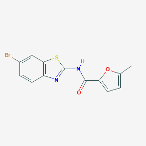 molecular formula C13H9BrN2O2S B214095 N-(6-bromo-1,3-benzothiazol-2-yl)-5-methylfuran-2-carboxamide 