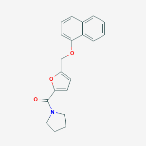 molecular formula C20H19NO3 B214096 1-Naphthyl [5-(pyrrolidin-1-ylcarbonyl)-2-furyl]methyl ether 