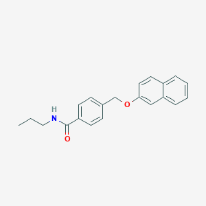 molecular formula C21H21NO2 B214099 4-[(2-naphthyloxy)methyl]-N-propylbenzamide 