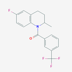molecular formula C18H15F4NO B214100 (6-fluoro-2-methyl-3,4-dihydroquinolin-1(2H)-yl)[3-(trifluoromethyl)phenyl]methanone 