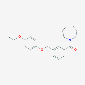 molecular formula C22H27NO3 B214101 1-{3-[(4-Ethoxyphenoxy)methyl]benzoyl}azepane 
