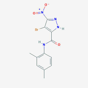 4-bromo-N-(2,4-dimethylphenyl)-3-nitro-1H-pyrazole-5-carboxamide