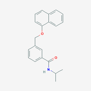 molecular formula C21H21NO2 B214112 3-[(naphthalen-1-yloxy)methyl]-N-(propan-2-yl)benzamide 